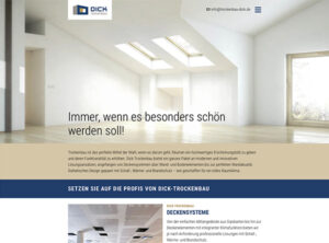 Webdesign: Trockenbau Dick – Handwerksbetrieb